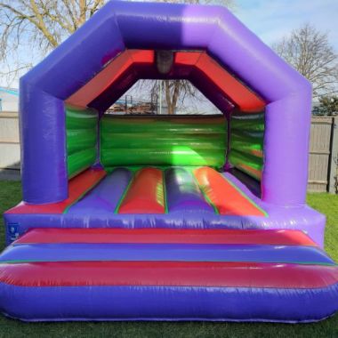 Purple And Green Bouncy Castle