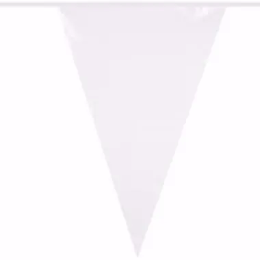 White Giant Plastic Bunting 10m (18 Flags)