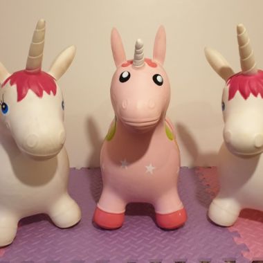 Unicorn Hoppers 2 White 1 Pink