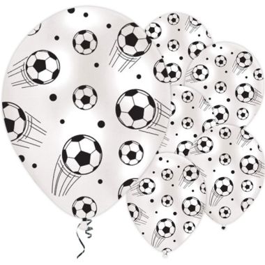 Football Print Balloons - 11inch Latex (6pk)