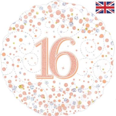 Rose Gold Sparkle Age Balloons
