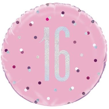 Glitzy Pink Age Balloons
