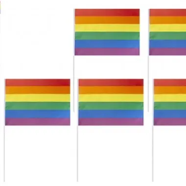Handheld Pride Flag On Stick Pack Of 50