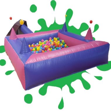 Pink Purple Inflatable Ball Pool 6x6 With Air Jugglers