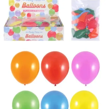 Bright Coloured Balloons Pack Of 20