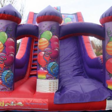 24ft X 28ft X 15ft Party Party Slide And 50ft X 10ft Party Party Assault Course
