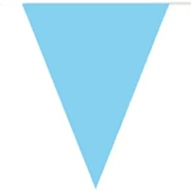 Baby Blue Standard Plastic Bunting 10m (20 Flags)