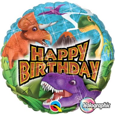 Happy Birthday Dinosaurs Balloon - 18inch Foil