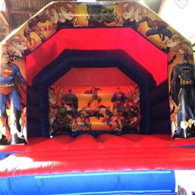 Superheroes Bouncy Castle & Slide