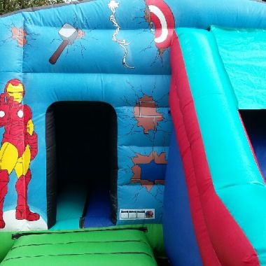 Iron Man Disco Bouncy Castle Combi