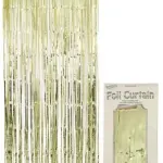 Oaktree Foil Door Curtain 0.90m X 2.40m Metallic Gold