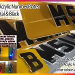 4d Acrylic Crystal Coloured Car Number Plates