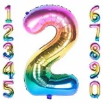 Numbered Balloons In Matalic Colours