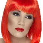 Glam Neon Red Wig