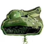 Camouflage Birthday Army Tank Supershape