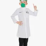 Vet/dentist Unisex Coat Face Mask And Headpiece