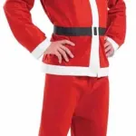 Santa Costume Top, Belt, Pants, Beard And Hat- Large & Medium