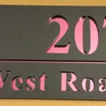 Slate Grey Fronted Acrylic House Sign Various Sizes