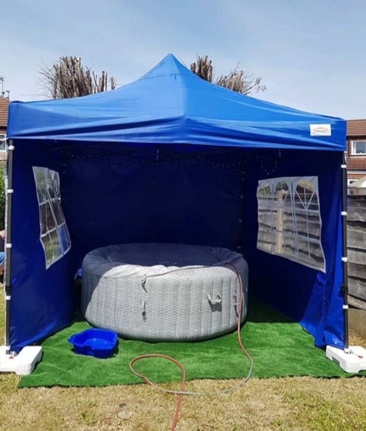 6 Persons Hot Tub Hire With Premium Gazebo And Lighting