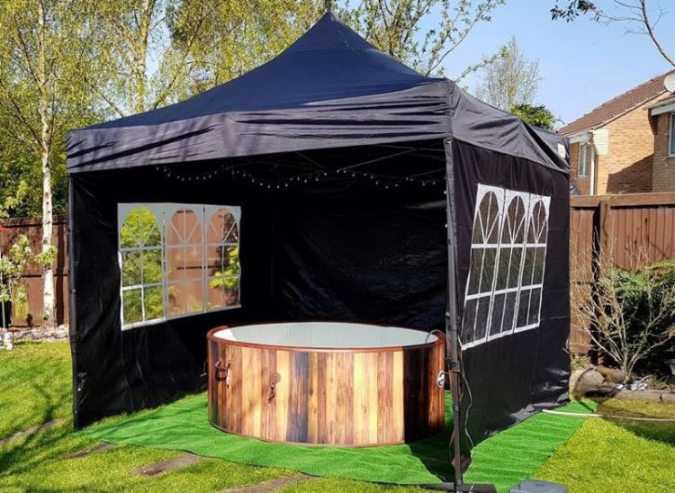 7 And 8 Persons Hot Tub Hire With Premium Gazebo And Lighting