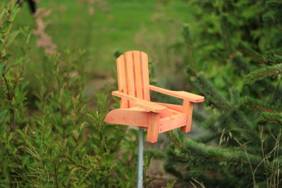 no big deal, just a tiny adirondack chair on a stick.