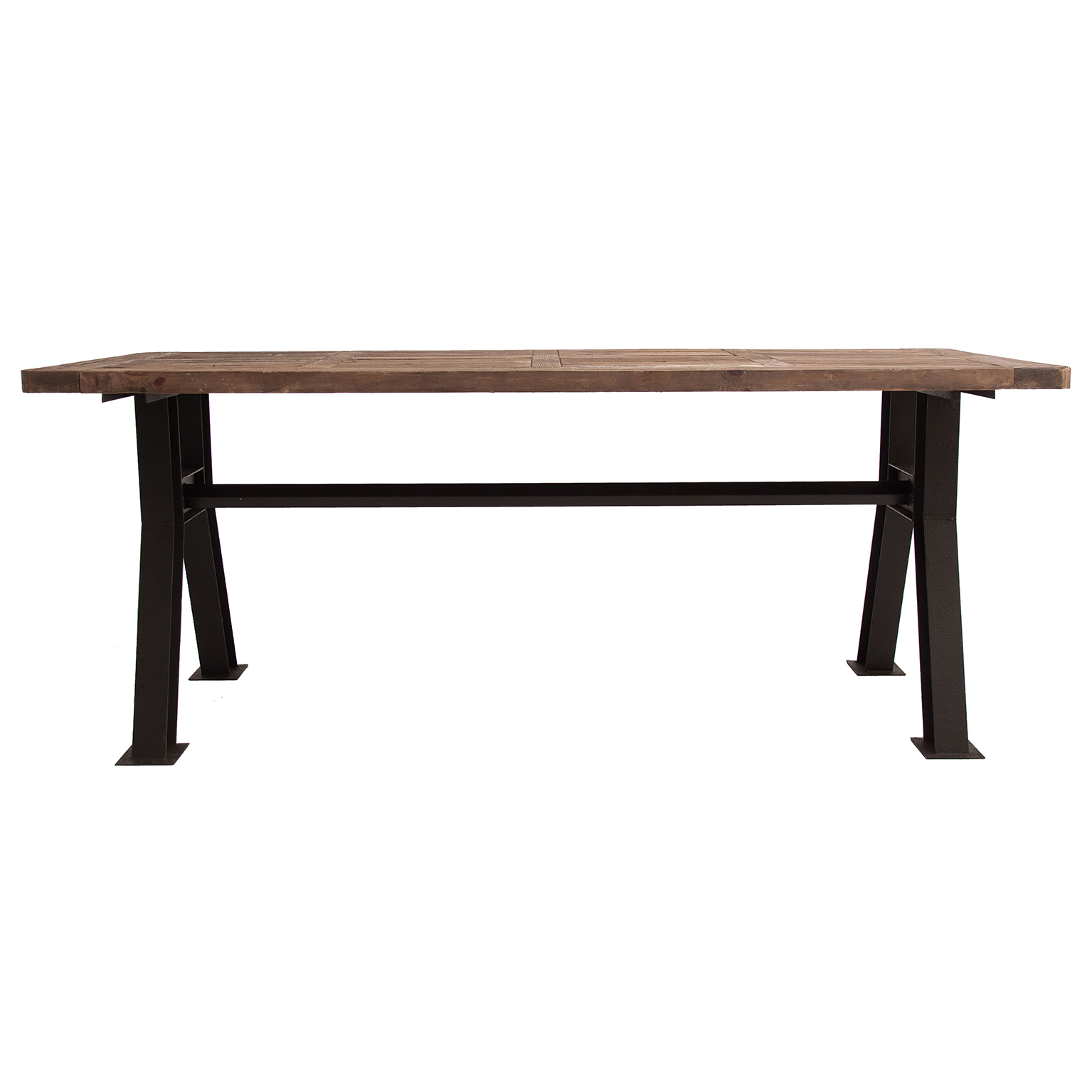 Mesa Comedor Negro Madera Y Reciclado Industrial 240 X 100 X 78 Mesa Comedor Negro Madera Y Reciclado Industrial 240 X 100 X 78