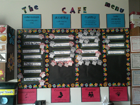 1st grade Cafe Boards at Willow Creek Elementary
