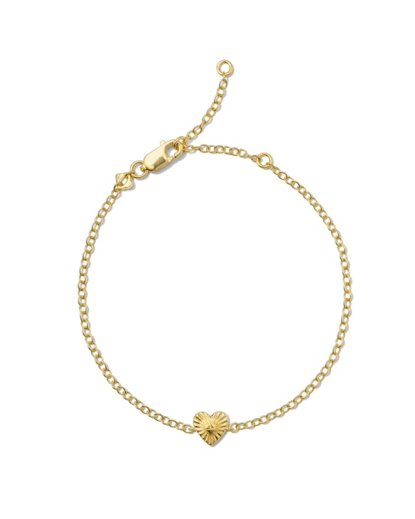 Maia Heartburst Delicate Chain Bracelet in 18k Gold Vermeil