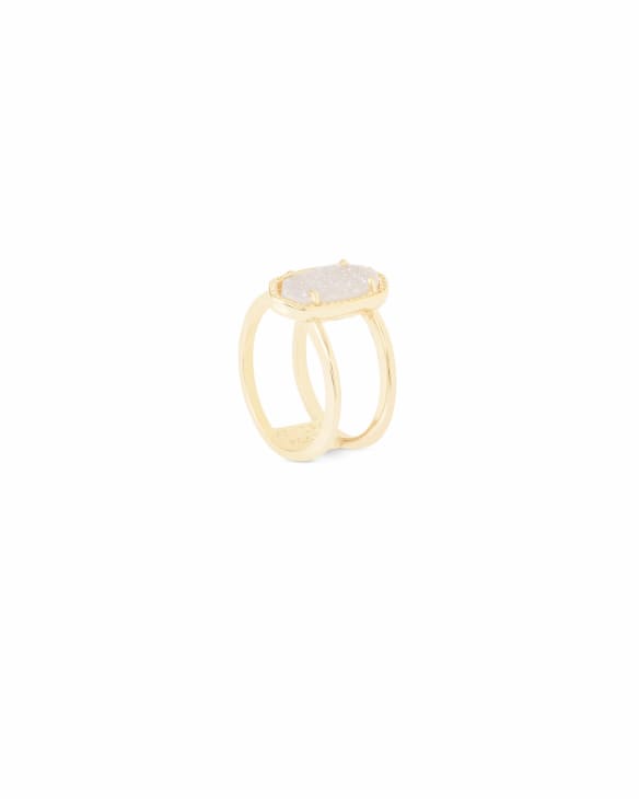 Elyse Gold Ring in Iridescent Drusy