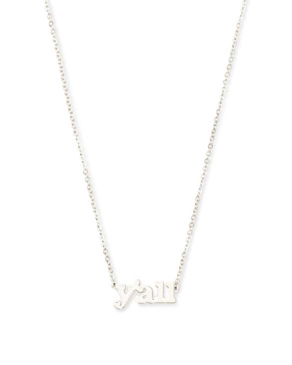 Y'all Pendant Necklace in Sterling Silver