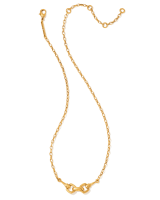 Beau Short Pendant Necklace in Vintage Gold image number 2.0