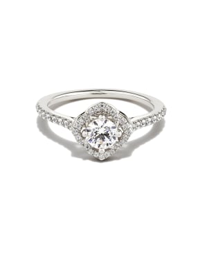 Signature Engagement Ring in 14k White Gold