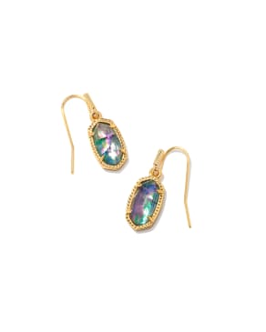 Lee Gold Drop Earrings in Lilac Abalone