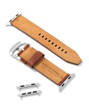 Evans Leather Watch Band in Luggage