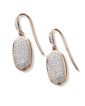 Lee Earrings in Pave Diamond and 14k Rose Gold