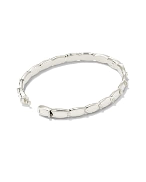 Jordan Sterling Silver Bangle Bracelet in White Sapphire