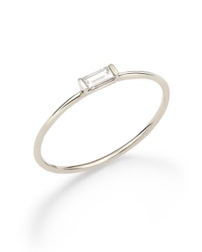 Isabella 14k White Gold Band Ring in White Diamond 