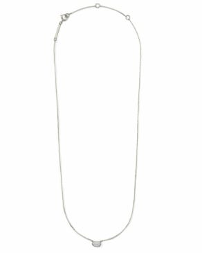 Marisa Pendant Necklace in White Diamond and 14k White Gold