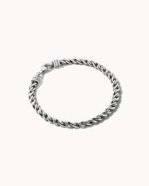 Beck Rope Chain Bracelet in Oxidized Sterling Silver