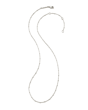 Single Satellite Chain Necklace in Sterling Silver