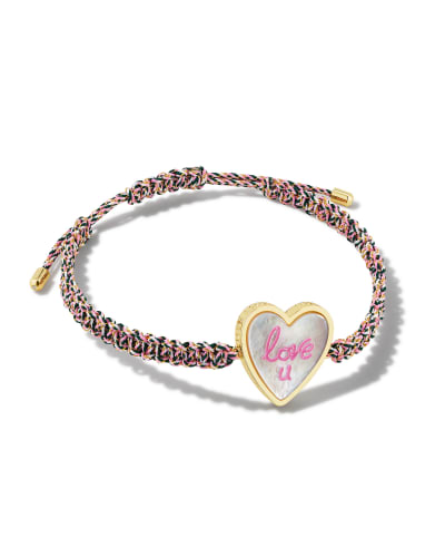 Love U Gold Braided Bracelet in Ivory Mother-of-Pearl