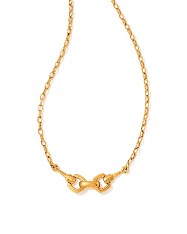 Beau Short Pendant Necklace in Vintage Gold image number 0