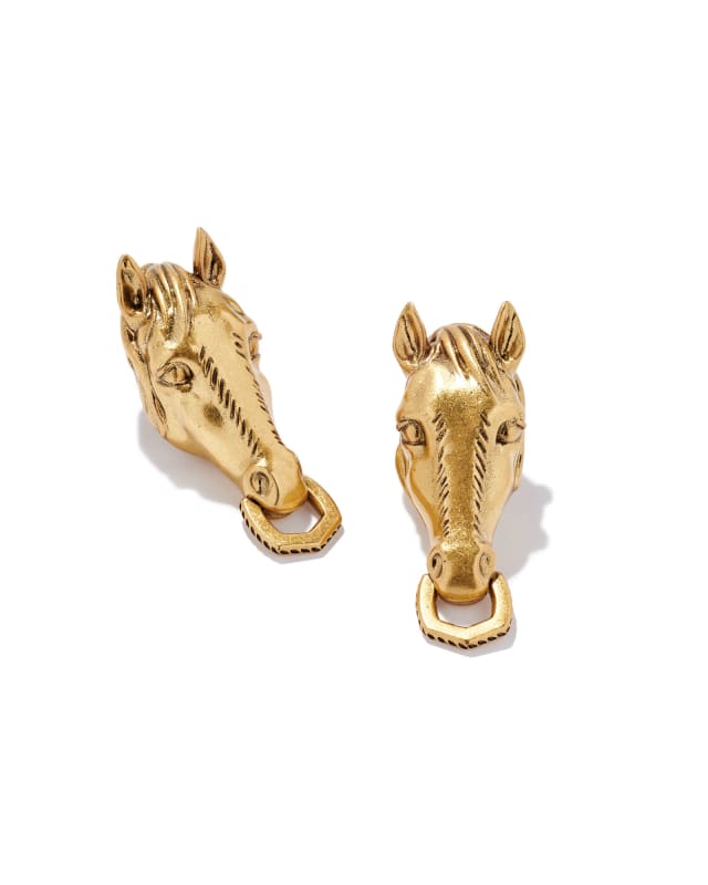 Beau Statement Earring in Vintage Gold image number 0