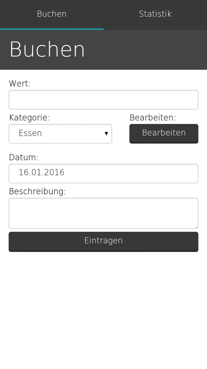 Start Screen | Finanzrechner App