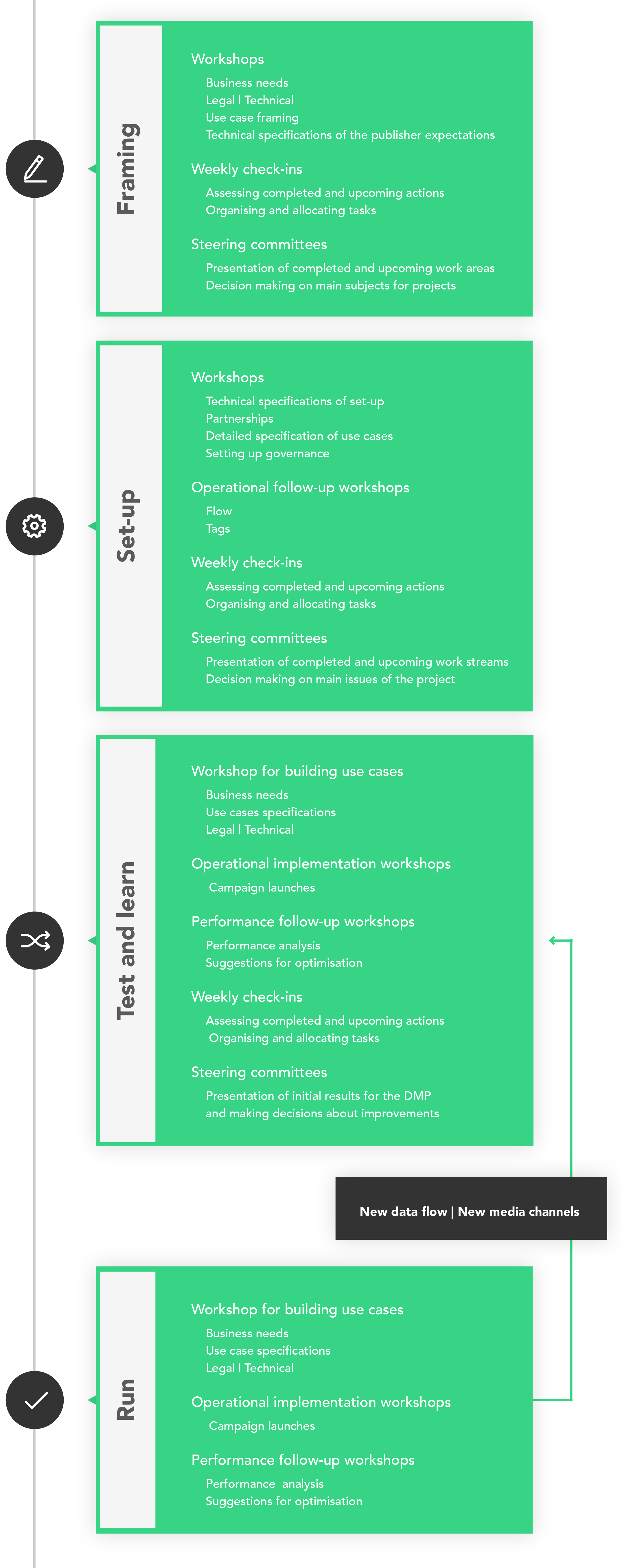 DMP phases infographics