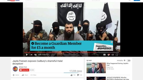 The Times titre : “Taxpayers are funding extremism“, en réaction à une publicité The Guardian - financé par l’état Anglais- diffusée sur une chaîne islamiste, qui en tire un revenu publicitaire