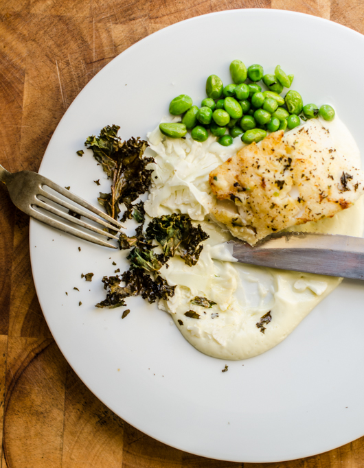Cod, Kale, Cauliflower, Peas-3