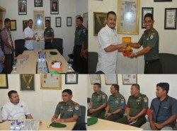 DANREM 102/PJG SILATURAHMI KE SURAT KABAR HARIAN TABENGAN