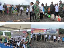 DANREM 102/ PJG DAN BUPATI BARUT TANAM JAGUNG