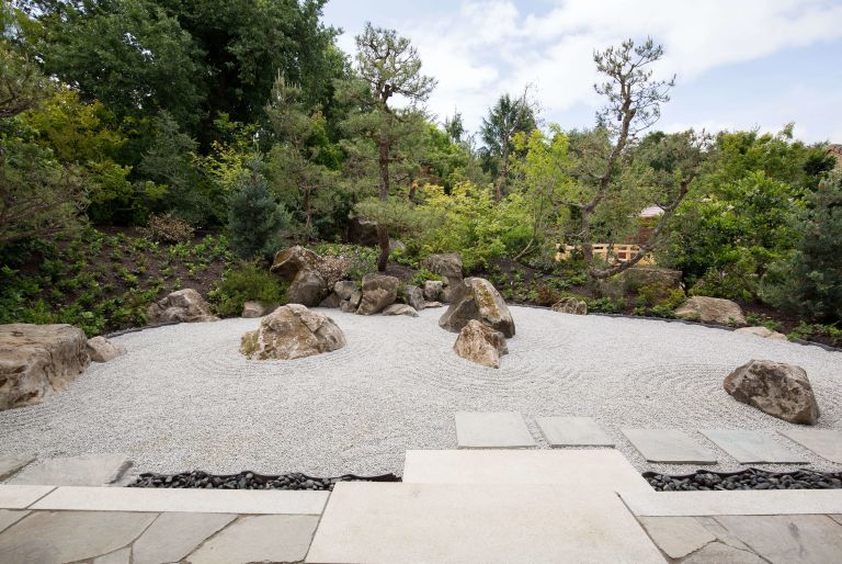 rock garden at Los Altos residence